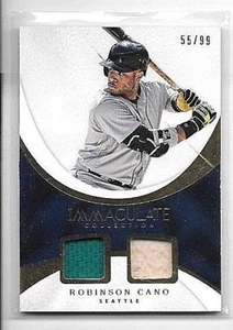 ROBINSON CANO 2017 PANINI IMMACULATE COLLECTION DUAL GAME USED BAT & JERSEY#/99 - Picture 1 of 1