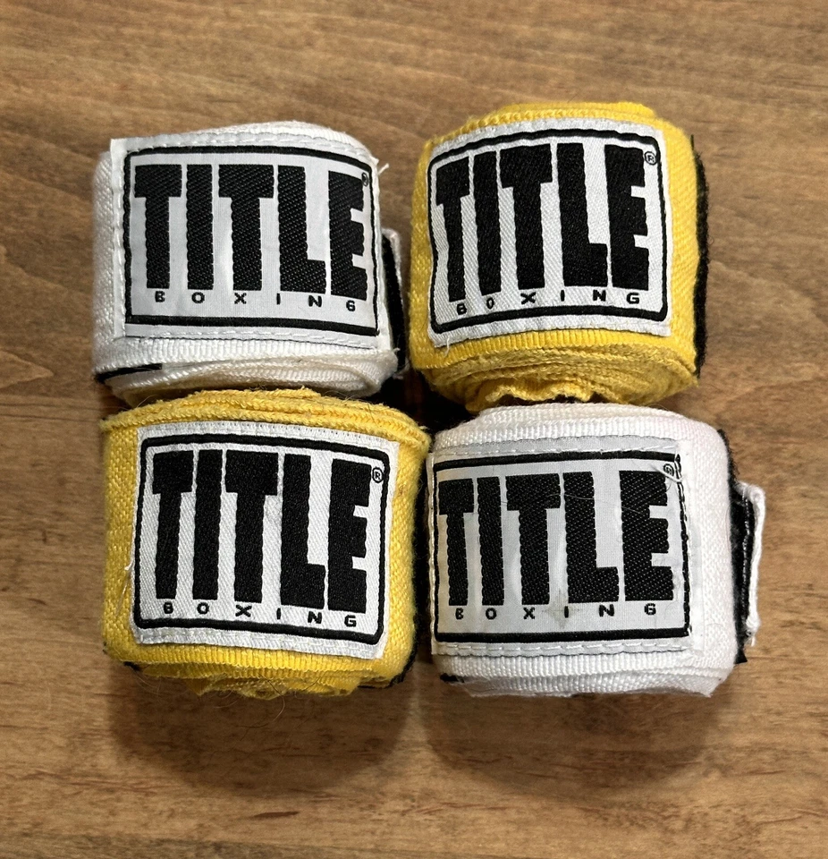 Title Boxing Traditional Weave Handwraps-Red - Image 1 of 2