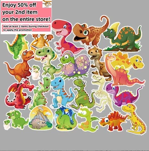 50pcs Waterproof Stickers Dinosaur Kids DIY Luggage Phone Laptop Water Bottle - Picture 1 of 6