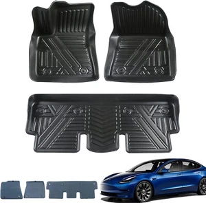 Floor Mats Fits for Tesla Model 3 2020-2023 All-Weather Protecion Custom Fit - Picture 1 of 7