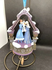 2017 Disney Store Singing Olaf’s Frozen Adventure Anna & Elsa Musical Ornament - Picture 1 of 11
