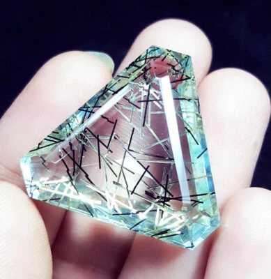 Rutilated Quartz Loose Gemstone 50.85 Ct Certified Transparent Fancy Shape Gems - Image 1 of 4