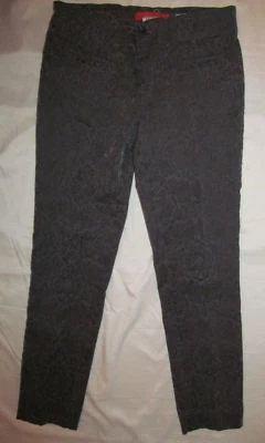 ANTHROPOLOGIE CARTONNIER CHARLIE ANKLE gray jacquard floral glam skinny jeans  * - Image 1 of 4