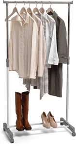 X5 Hanging Clothes Rails with Wheels - Grey/Chrome Free Postage - Picture 1 of 10