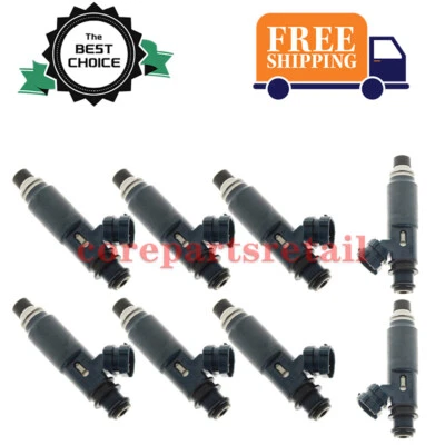 Set of 8 Fuel Injectors 2325046080 For 1998-2005 Toyota Land Cruiser Lexus LX470 Foto 1 de 4