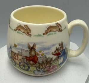 Bunnykins Ice Cream Mug Royal Doulton One Handle England - Picture 1 of 7