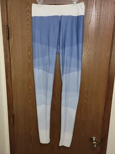Mia Belor European Sport Leggings Xl Sky Blue Colorblock Nylon-Elasthan - Bild 1 von 3