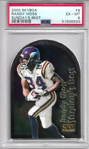 2000 SKYBOX SUNDAY'S BEST #8 RANDY MOOSS PSA 6 EX-NEUWERTIG KEINE HÖHEREN HOF WIKINGS - Bild 1 von 2
