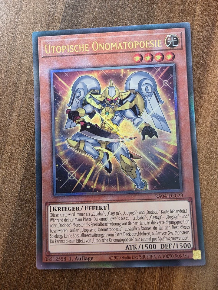 Yu-Gi-Oh! RA04-DE028 Utopische Onomatopoesie Ultimate Rare NM 1st - Bild 1 von 1