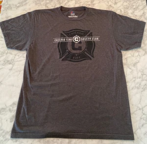 Chicago Fire Soccer Club T-Shirt Tee Large Majestic Original Logo Football MLS - Picture 1 of 5