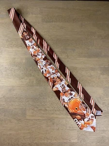 Vintage CLEVELAND BROWNS Neck Tie Ralph Marlin NFL Football Made USA Dawg Pound - Picture 1 of 7
