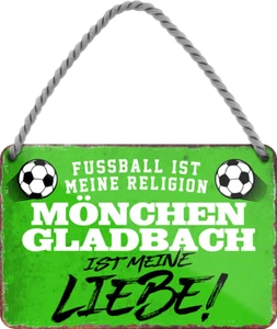 ''Mönchengladbach è il mio amore!' Targa in lamiera 18 x 12 cm - Foto 1 di 4