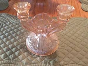 Vintage irridescent gold Sunset Carnival Glass Candelabra - Bild 1 von 4