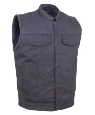 CHALECO VAQUERO NEGRO MOTO ESTILO SOA con cremallera y bolsillos para pistola - da37 Foto 1 de 4