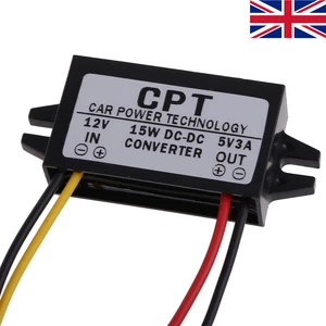 12V DC/DC Converter Regulator Stepdown to 5V 3A 15W Car Power Supply Module UK - Picture 1 of 5