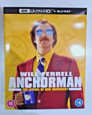 4K UHD BLU-RAY  ANCHORMAN THE LEGEND OF RON BURGUNDY  NEW SEALED UK STOCK - Image 1 of 2