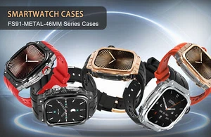 New 2024 Rugged Metal Cover Case+Silicone Strap for Apple Watch Series 10 46mm - Picture 1 of 56