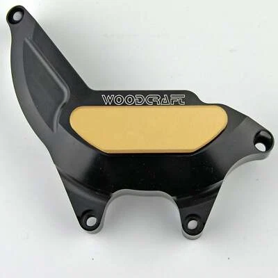 PROTECTOR CUBIERTA ESTATOR LADO IZQUIERDO SUZUKI 2003-2024 SV 650 WOODCRAFT - PLACA DORADA Foto 1 de 4