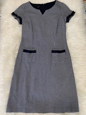 Vestido Vaina Talbots Para Mujer Clásico Espiga Manga Corta Talla 4 Negro Foto 1 de 4