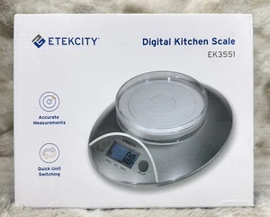 Etekcity Lebensmittel Küche Schüssel Waage, Digitale Unzen und Gramm zum Kochen, 11 Pfund Neu - Bild 1 von 3