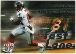 2000 Fleer Ultra Fast Lane Terance Mathis Insert Card #8FL Falcons - Picture 1 of 1