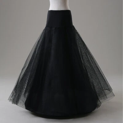 Enaguas para mujer línea A crinolina media deslizable hasta el suelo falda interior nupcial Foto 1 de 4