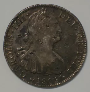 1806 MEXICAN 8 REALE SILVER COIN GREAT DETAIL - Picture 1 of 2