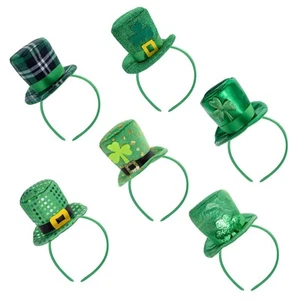 6 Pcs St Patricks Day Headband for Women Outfits Leprechaun Hat Green Top Hat... - Picture 1 of 6