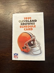 RS20 Cleveland Browns 1991 NFL Football Pocket Schedule - WMMS - Picture 1 of 1