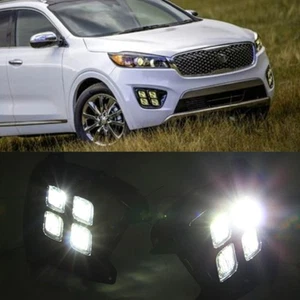 For 2015-2017 Kia Sorento Four Eye Fog Light Daytime Running Light Assembly 2PCS - Picture 1 of 12