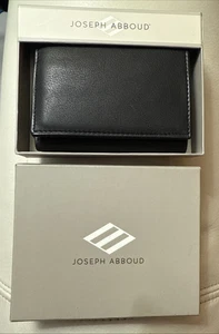JOSEPH ABBOUD, Tri-Fold, Echtleder Geldbörse schwarz, geschmeidiges Leder - Bild 1 von 8