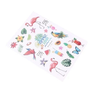  5Sheet/Pack Hawaii Self-Adhesive Temporary Stickers Waterproof Stickers for - Picture 1 of 12