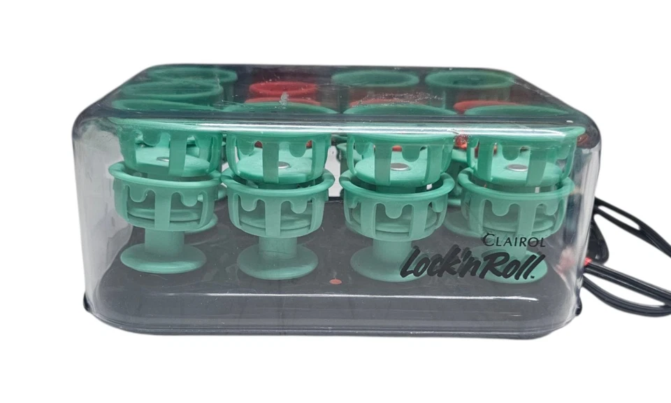 Vtg Clairol Lock 'n Roll Model BT-1 Rollers Tested Working Curly Hair Y2K - Image 1 of 4