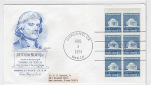 TurtlesTradingPost - Libretto commemorativo Jefferson - 1974 - #1510d - FDC Artmaster - Foto 1 di 1