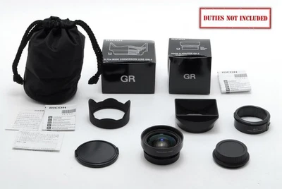 [Excelente COMO NUEVO] Adaptador de capucha Ricoh GW-3 0,75x lente de conversión ancha GH-3 para GR JAPÓN Foto 1 de 4
