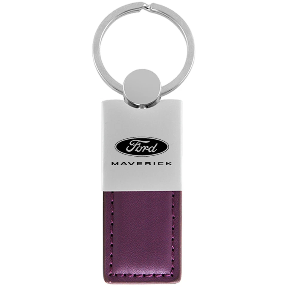Llavero Ford Maverick Logo Duo Cuero (Púrpura) Foto 1 de 1