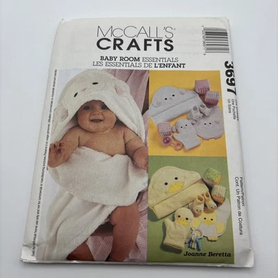 McCall's Crafts #3697 Baby Room Nursery Bath Towel Wash Booties - Image 1 of 3