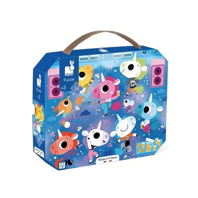 Janod - Puzzle Concerto Rock Unicorni - Puzzle 24 Pezzi in Cartone FSC - Sv LM8X - Immagine 1 di 4