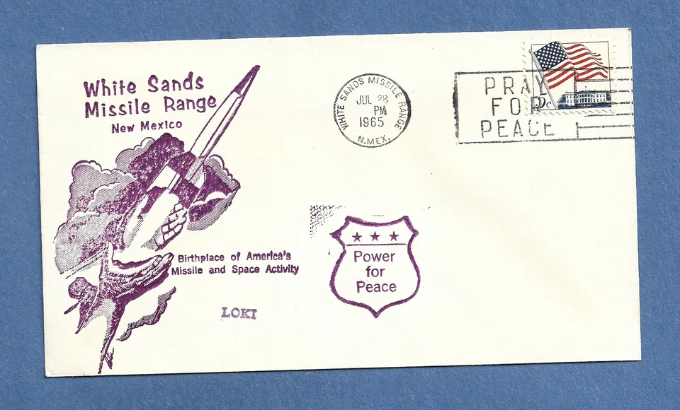 LOKI LANZAMIENTO DE COHETES 28 DE JULIO DE 1965 ARENAS BLANCAS ALCANCE DE MISILES CUBIERTA ESPACIAL NASA Foto 1 de 1