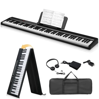 GLARRY GPP106 88-Tasten Faltbares Klavier Semi-Weighted Standard Keyboard Digital Piano