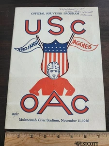 1926 USC vs. OAC Football Programm John Wayne Marion Morrison - Bild 1 von 12