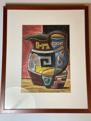 Raphael Moises,大约 1960 年,立体主义静物花瓶。 — 第 1/3 张图片