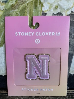 Stoney Clover Lane x Target Letter “N” Pink Glitter Sticker Patch Sealed NEW 2” - Image 1 of 2