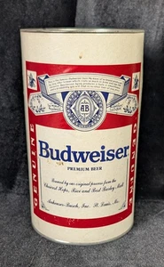 Vintage Budweiser Beer Money Can Small Bank 4-1/8" × 7-1/8" Cardboard 1970s  - Picture 1 of 9