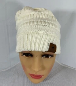 Cappello berretto donna Super Star invernale maglia cavo neve sci sherpa foderato nuovo senza etichette - Foto 1 di 8