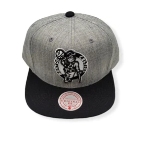 Mitchell & Ness Boston Celtics Grey Black Pop Adjustable Snapback Hat Cap - Picture 1 of 6
