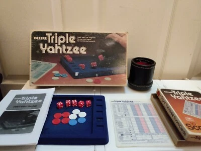 Poor Condition Vintage 1978 E.S. Lowe Deluxe Triple Yahtzee See Pics/Description - Image 1 of 4