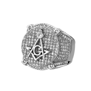 Hip Hop Vintage Casting Rings 18K Real Gold Plated Full 5A Zircons Finger Ring - Picture 1 of 19