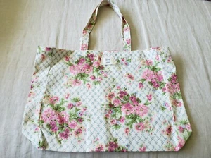 NWOT Sezane x Andion Cotton Canvas Large Shopper Tote Bag pink flowers floral - Picture 1 of 8