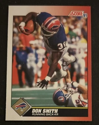 1991 Score Don Smith Football Card #160 Bills Running Back - KR VG O/C - Image 1 of 2